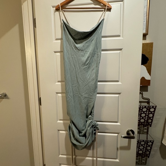 Jade. Green. JLUXLABEL Dress. Rope Detail. Adjustable Length. - Picture 7 of 8